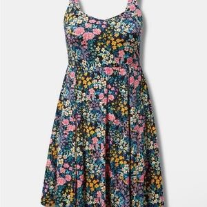 BNWT Torrid Multicolor Floral Spaghetti Strap Dress